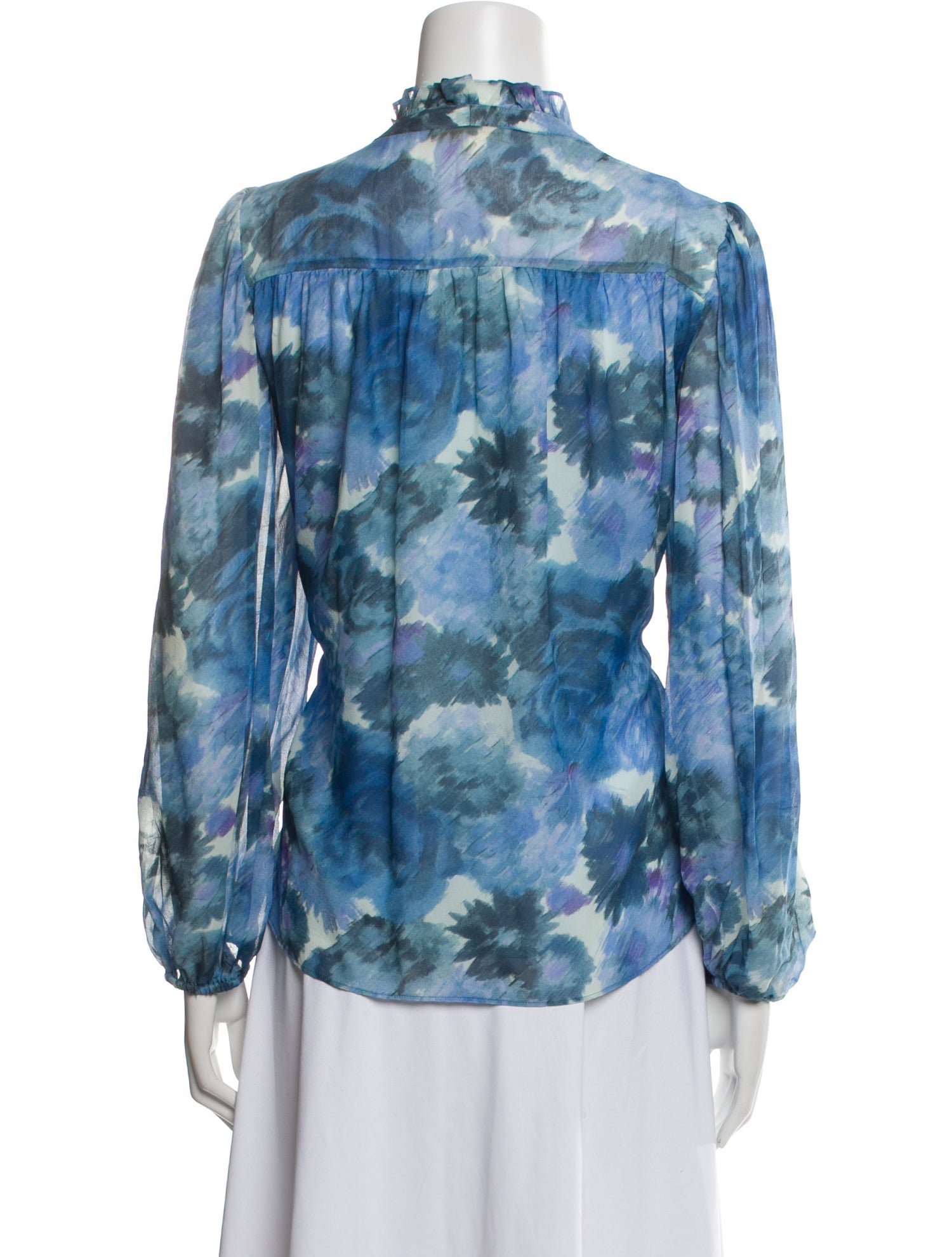 LoveShackFancy Silk Printed Blouse